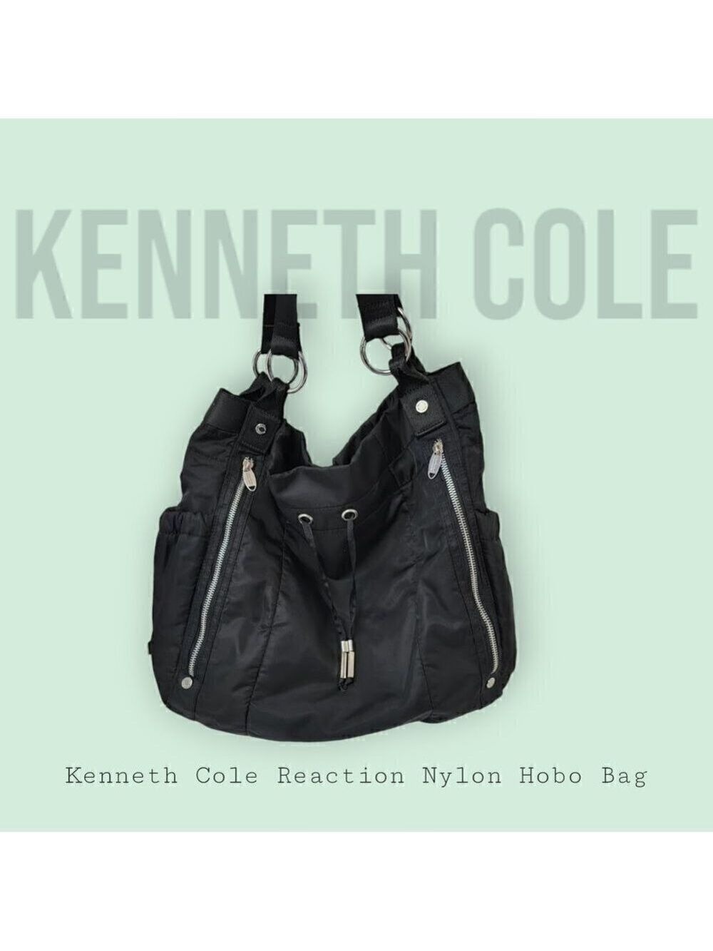 Great Lightweight Kenneth Cole Reaction Drawstring Hobo Bag - Nylon